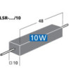Modstand 1.0 Ohm/10W - LSR-10/10 MONACOR