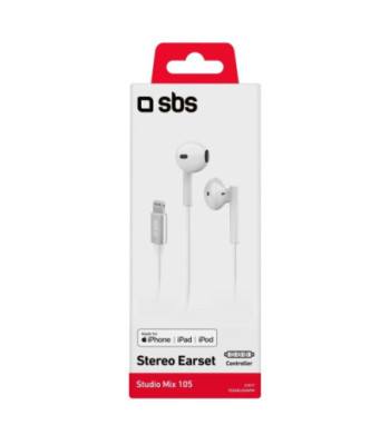 SBS in-ear stereo høretelefoner Studio Mix 105. Hvid