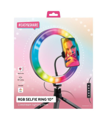SBS Multicolour Ring Light med tripod