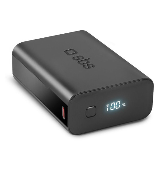 SBS powerbank 20.000 mAh. Sort
