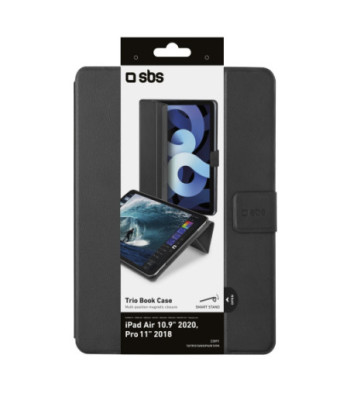 SBS Trio Book cover til iPad Air 2022 / Air 10,9'' 2020 / Pro 11''®. Sort