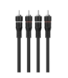 Sinox Phono kabel. 1,2m. Sort