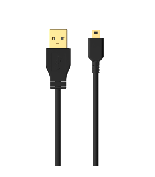 Sinox USB A - Mini USB kabel. 2m. Sort Sinox USB A - Mini USB kabel. 2m. Sort
