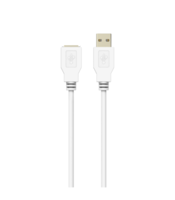 Sinox USB 2.0 forlængerkabel. 2m. Hvid