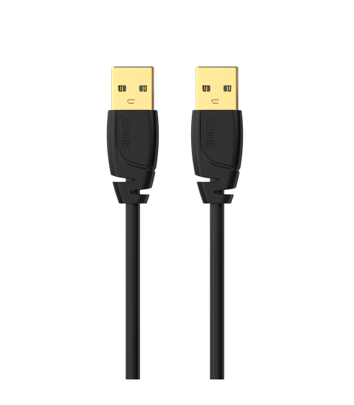 Sinox USB 2.0 kabel. 2m. Sort