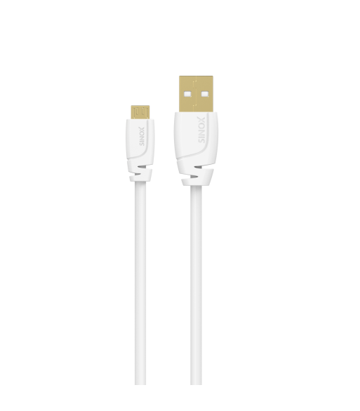 Sinox Micro USB kabel. 0,75m. Hvid Sinox Micro USB kabel. 0,75m. Hvid