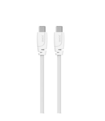 Sinox USB C 2.0 kabel. 1m. Hvid