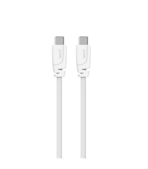 Sinox USB C 2.0 kabel. 3m. Hvid Sinox USB C 2.0 kabel. 3m. Hvid