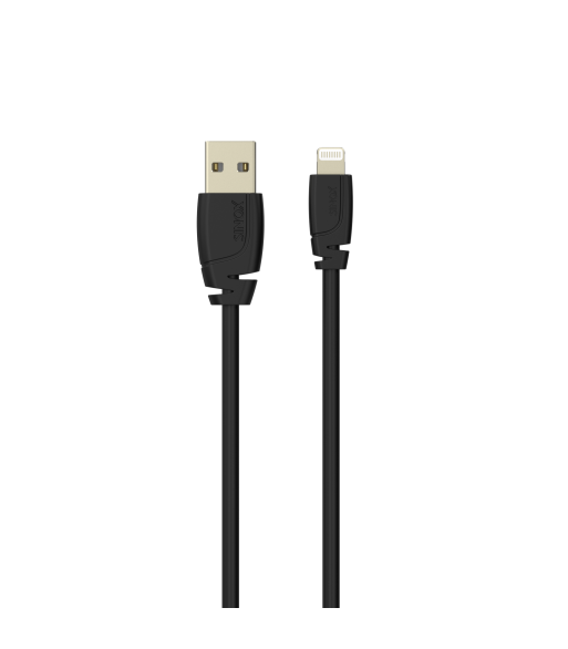 Sinox PRO Lightning kabel m/original Apple chip. 2m. Sort Sinox PRO Lightning kabel m/original Apple chip. 2m. Sort