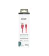 Sinox PRO Lightning kabel m/original Apple chip. 1m. Pink