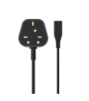 Sinox 8-tals strømkabel med UK stik. 1,5m. Sort