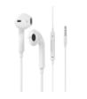 Sinox in-ear høretelefoner 3,5mm med mikrofon. Hvid