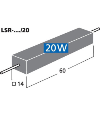 Modstand 1.0 Ohm/20W - LSR-10/20 MONACOR