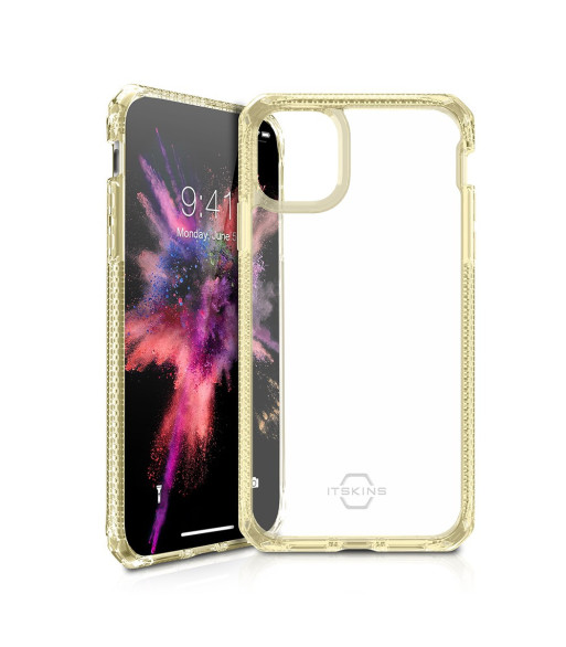 ITSKINS HYBRID CLEAR cover til iPhone 11 Pro / XS / X®. Lys gul og gennemsigtig ITSKINS HYBRID CLEAR cover til iPhone 11 Pro / XS / X®. Lys gul og gennemsigtig