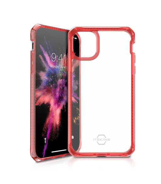 ITSKINS HYBRID CLEAR cover til iPhone 11 Pro / XS / X®. Rød og gennemsigtig ITSKINS HYBRID CLEAR cover til iPhone 11 Pro / XS / X®. Rød og gennemsigtig
