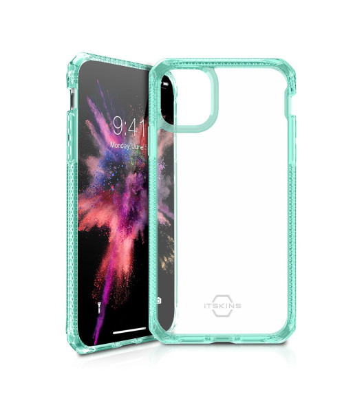 ITSKINS HYBRID CLEAR cover til iPhone 11 Pro / XS / X®. Tiffany grøn og gennemsigtig ITSKINS HYBRID CLEAR cover til iPhone 11 Pro / XS / X®. Tiffany grøn og gennemsigtig