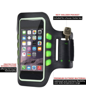 Sinox løbearmbånd med LED lys til iPhone. Sort