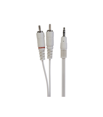 Sinox One mini jack til phono kabel. 3m. Hvid