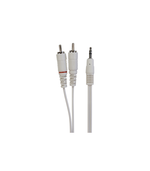 Sinox One mini jack til phono kabel. 3m. Hvid Sinox One mini jack til phono kabel. 3m. Hvid