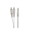 Sinox One mini jack til phono kabel. 3m. Hvid