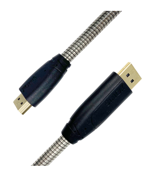 Sinox Gaming HDMI - DisplayPort 1.4 kabel. 2m. Stål Sinox Gaming HDMI - DisplayPort 1.4 kabel. 2m. Stål