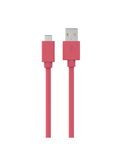 Sinox USB C til USB A kabel. 1m. Pink