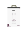 Sinox antennekabel m/Coax og F-stik. 5m. Hvid