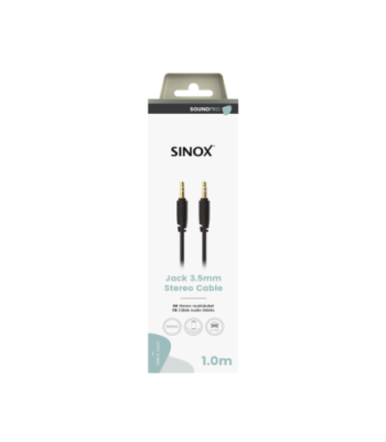 Sinox PRO 3,5mm mini jack kabel. 1m. Sort