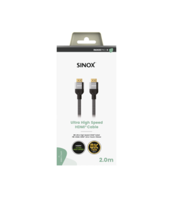 Sinox PRO X HDMI kabel 8K60Hz+E. 2m. Sort