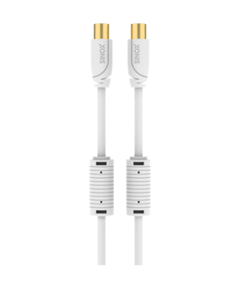 Sinox PRO antennekabel. YouSee & Stofa godkendt. 1,5m. Hvid
