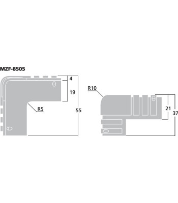 Plastikhjørne - MZF-8505 MONACOR