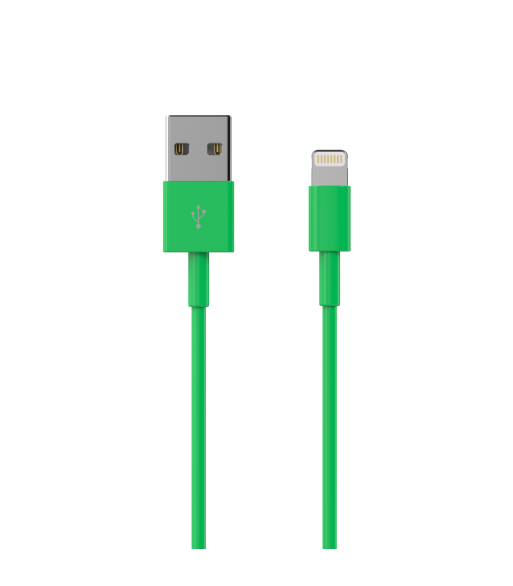 Sinox Lightning kabel. 2m. Grøn Sinox Lightning kabel. 2m. Grøn