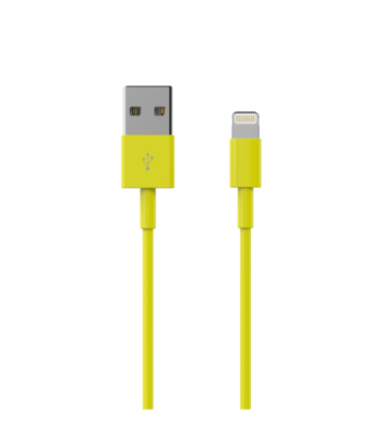 Sinox Lightning kabel. 2m. Gul