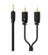 Sinox PRO mini jack til phono kabel. 2m. Sort