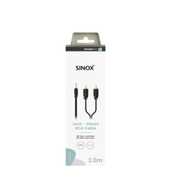 Sinox PRO mini jack til phono kabel. 2m. Sort