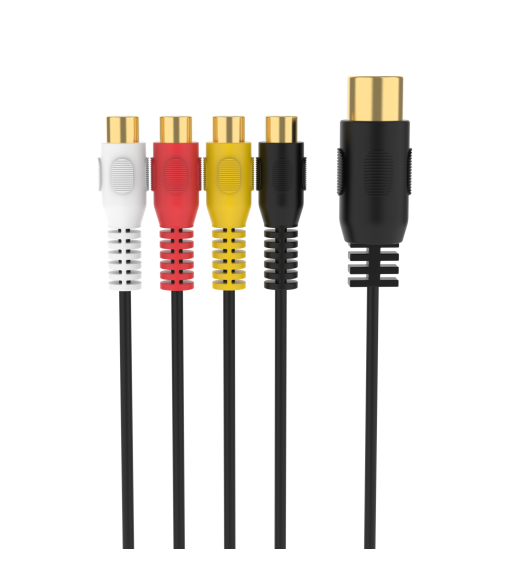 Sinox 5-pin DIN til 4 phono kabel. 0,2m. Sort Sinox 5-pin DIN til 4 phono kabel. 0,2m. Sort