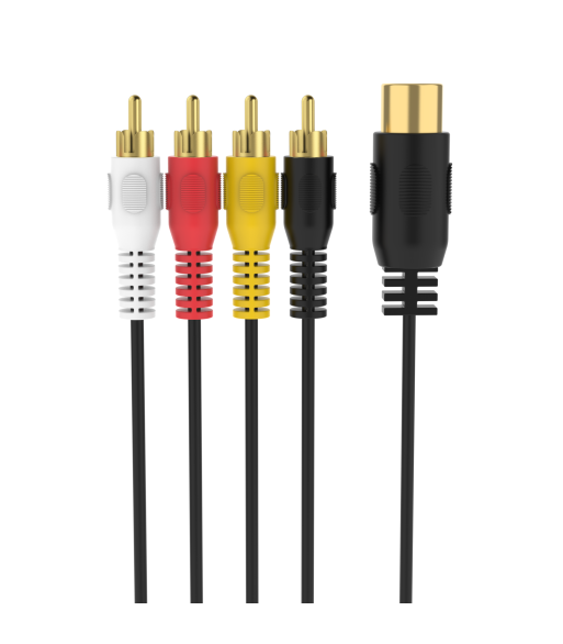 Sinox 5-pin DIN til 4 phono kabel. 1m. Sort Sinox 5-pin DIN til 4 phono kabel. 1m. Sort