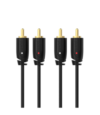 Sinox PRO Phono kabel. 1m. Sort