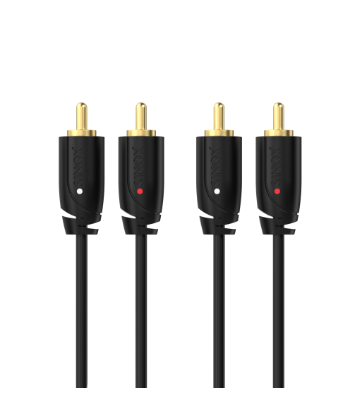 Sinox PRO Phono kabel. 2m. Sort Sinox PRO Phono kabel. 2m. Sort