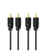 Sinox PRO Phono kabel. 2m. Sort