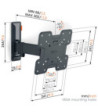 Vogels TVM 3221 CF Wall mount motion 19-43 15kg - Vægbeslag