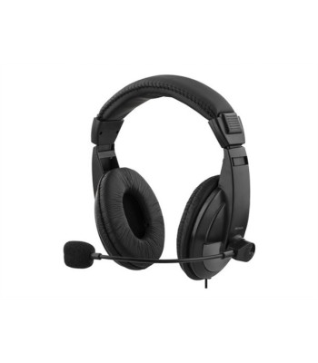 Deltaco USB-headset med mikrofon o volymkontroll 2m kabel