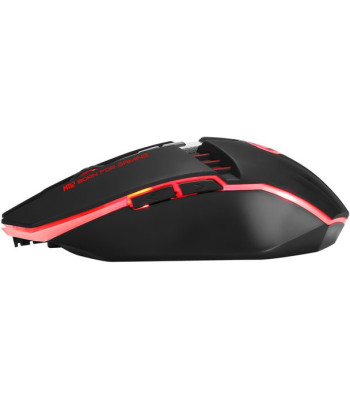 Marvo M112 Gaming Mus med 7 farver lys. Sort - Gaming mus