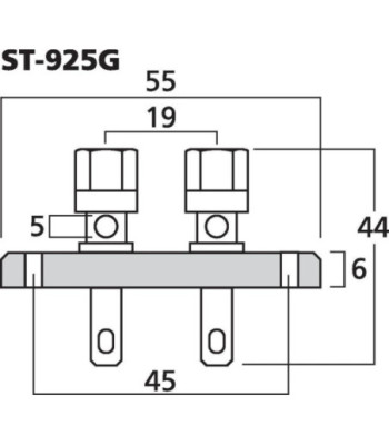 Højttalerterminal - ST-925G MONACOR