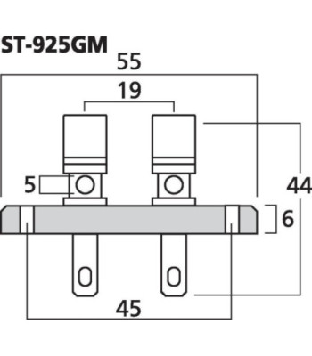Højttalerterminal - ST-925GM MONACOR