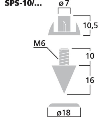 Højttalerspikes - SPS-10/SC MONACOR