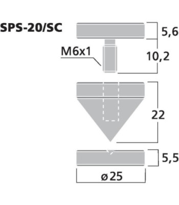 Højttalerspikes - SPS-20/SC MONACOR