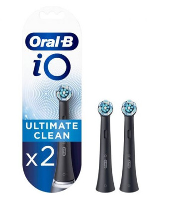 Oral-B IO Ultimate Clean Sort 2 stk - Tandbørstehoveder