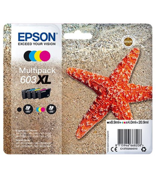 Epson 603XL Multipack Sort Gul Cyan Magenta - Blækpatroner