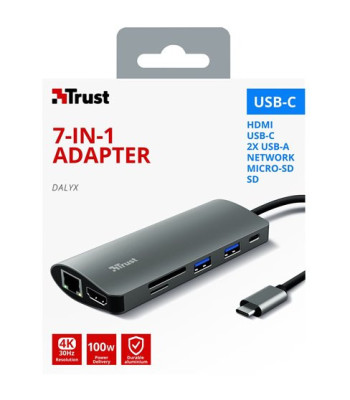 TRUST DALYX 7-IN-1 USB-C ADAPTER